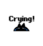 【英語版】けだるい黒猫のスタンプ（個別スタンプ：36）