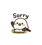 シマエナガのゆるふわ勉強スタンプ（個別スタンプ：15）
