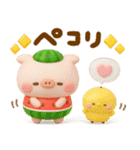 夏のぽこちゃん♡可愛いこぶたの3D（個別スタンプ：25）