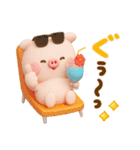 夏のぽこちゃん♡可愛いこぶたの3D（個別スタンプ：28）