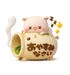 夏のぽこちゃん♡可愛いこぶたの3D（個別スタンプ：40）
