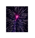 背景に花火が打ち上がる✨納涼花火セット（個別スタンプ：7）
