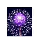 背景に花火が打ち上がる✨納涼花火セット（個別スタンプ：11）