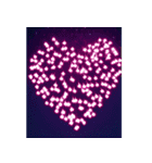 背景に花火が打ち上がる✨納涼花火セット（個別スタンプ：21）