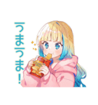 まったり★パーカーの女の子宅飲み（個別スタンプ：17）
