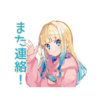 まったり★パーカーの女の子宅飲み（個別スタンプ：34）