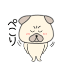 【感情を伝える】パグ犬のぱーちゃん83（個別スタンプ：1）