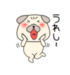 【感情を伝える】パグ犬のぱーちゃん83（個別スタンプ：4）