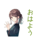 朝ボサ社畜ちゃん★ぼんやり出勤（個別スタンプ：2）