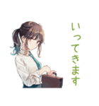 朝ボサ社畜ちゃん★ぼんやり出勤（個別スタンプ：3）