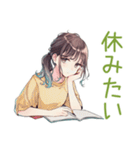 朝ボサ社畜ちゃん★ぼんやり出勤（個別スタンプ：23）