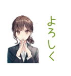 朝ボサ社畜ちゃん★ぼんやり出勤（個別スタンプ：32）