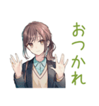 朝ボサ社畜ちゃん★ぼんやり出勤（個別スタンプ：36）