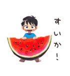 子ども（男の子）のなつやすみ★家族（個別スタンプ：5）