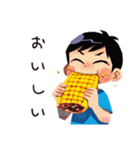 子ども（男の子）のなつやすみ★家族（個別スタンプ：36）