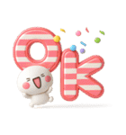 ず～っと使える♡見やすいやさしいデカ文字（個別スタンプ：3）