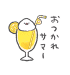 文鳥さんの夏スタンプ（個別スタンプ：4）