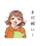 休日の寝落ちめんどくさ女子♡（個別スタンプ：4）