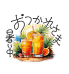 大人の挨拶♡暑い夏♡品よくおしゃれに（個別スタンプ：21）