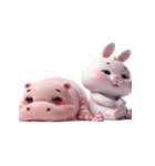 ピンクうさぎは君が好き（個別スタンプ：17）