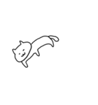 ぐで〜んな細身猫（個別スタンプ：3）