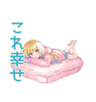 全力だらだら★パーカーの女の子（個別スタンプ：8）
