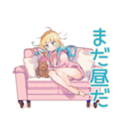 全力だらだら★パーカーの女の子（個別スタンプ：12）