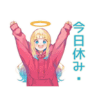 全力だらだら★パーカーの女の子（個別スタンプ：15）