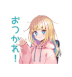 全力だらだら★パーカーの女の子（個別スタンプ：18）