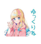 全力だらだら★パーカーの女の子（個別スタンプ：19）