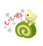 大人可愛い❇︎はんなり抹茶色の猫❇︎3D（個別スタンプ：8）
