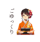おしとやか着物女子の夏（個別スタンプ：35）