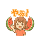 可愛い女子ずっと使える夏スタンプ（個別スタンプ：18）