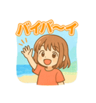 可愛い女子ずっと使える夏スタンプ（個別スタンプ：24）