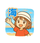 可愛い女子ずっと使える夏スタンプ（個別スタンプ：38）