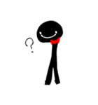 名無しの真っ黒人間（個別スタンプ：1）