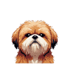 無言でリアクションするシーズー（個別スタンプ：7）