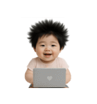 ふわふわのかわいい赤ちゃん （NT）（個別スタンプ：4）