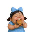 面白い顔をした太った女の子  (NT)（個別スタンプ：2）