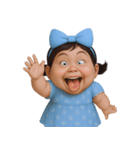 面白い顔をした太った女の子  (NT)（個別スタンプ：4）