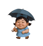 面白い顔をした太った女の子  (NT)（個別スタンプ：5）