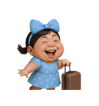 面白い顔をした太った女の子  (NT)（個別スタンプ：8）