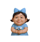 面白い顔をした太った女の子  (NT)（個別スタンプ：9）