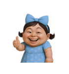 面白い顔をした太った女の子  (NT)（個別スタンプ：12）