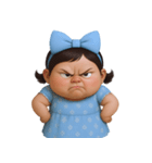 面白い顔をした太った女の子  (NT)（個別スタンプ：14）