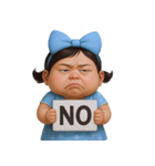 面白い顔をした太った女の子  (NT)（個別スタンプ：15）