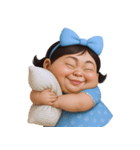 面白い顔をした太った女の子  (NT)（個別スタンプ：16）