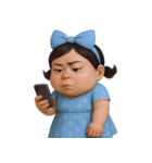 面白い顔をした太った女の子  (NT)（個別スタンプ：17）