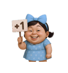 面白い顔をした太った女の子  (NT)（個別スタンプ：21）