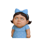 面白い顔をした太った女の子  (NT)（個別スタンプ：27）